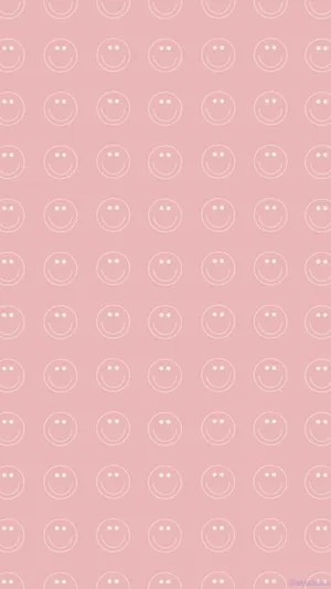 Pink Smiley Face Pattern.jpg Wallpaper