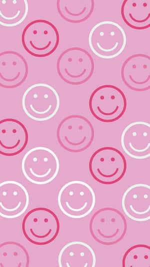 Pink Smiley Face Pattern.jpg Wallpaper