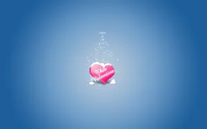 Pink Snow Heart On Valentine's Day Wallpaper