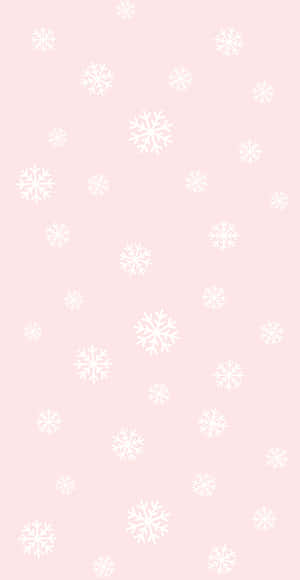 Pink Snowflake Pattern Background Wallpaper