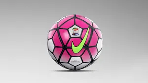 Pink Soccer Ball On Grass Wallpaper