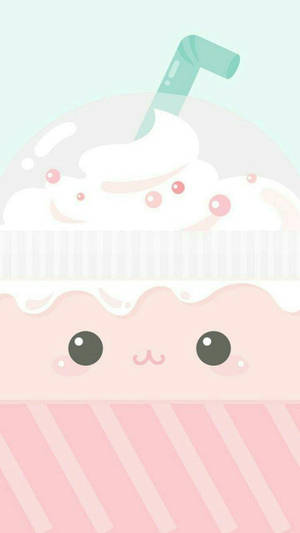 Pink Soda Kawaii Iphone Art Wallpaper