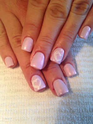 Pink Sparkling Nail Art Design Wallpaper