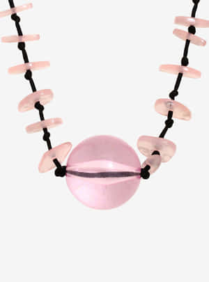 Pink Spherical Jewel Necklace Wallpaper