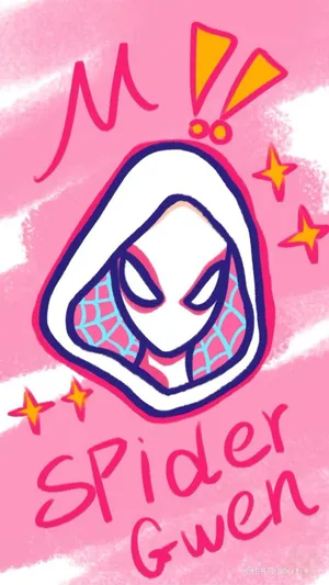 Pink Spider Gwen Art Wallpaper