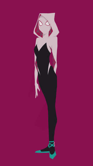 Pink Spider Gwen Style Wallpaper