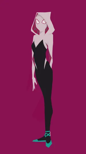 Pink Spider Gwen Style Wallpaper