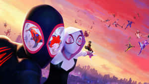 Pink Spider Man And Friends Wallpaper