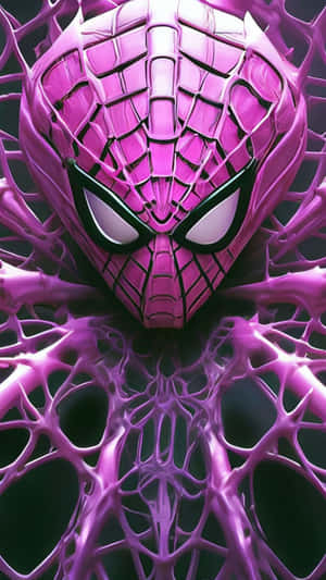 Pink Spider Man Close Up Wallpaper
