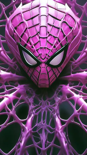 Pink Spider Man Close Up Wallpaper