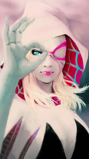 Pink Spider Man Cosplay Wallpaper