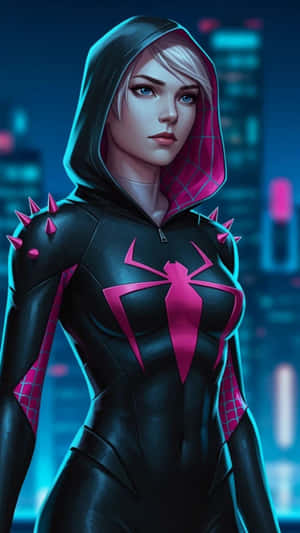 Pink Spider Man Female Hero Wallpaper
