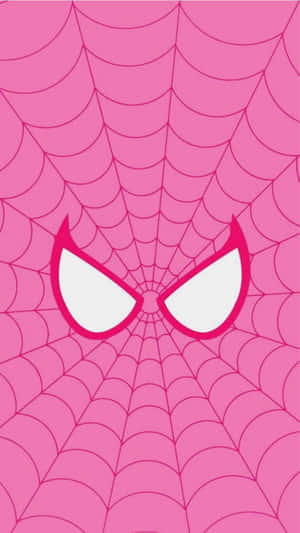 Pink Spider Man Mask Design Wallpaper
