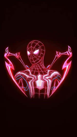 Pink Spider Man Neon Art Wallpaper