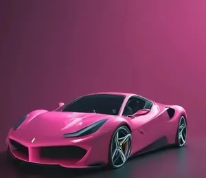 Pink Sports Car Luxury Automobile Wallpaper
