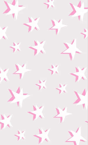 Pink Star Pattern Background Wallpaper