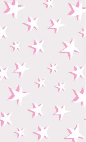 Pink Star Pattern Background Wallpaper