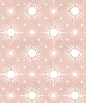 Pink Starburst Pattern Wallpaper