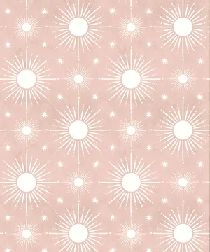 Pink Starburst Pattern Wallpaper