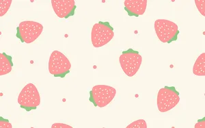 Pink_ Strawberry_ Pattern_ Background Wallpaper