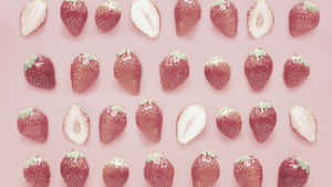 Pink Strawberry Pattern.jpg Wallpaper