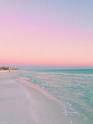 Pink Summer Beach Sunset Wallpaper
