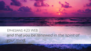 Pink Sunset Bible Verse Inspiration Wallpaper