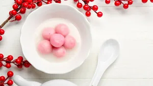 Pink Tangyuan In Sweet Soup Wallpaper