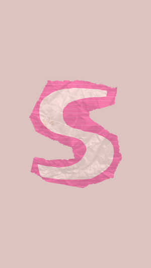 Pink Toned S Letter Aesthetic Wallpaper