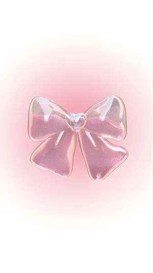 Pink Transparent Cute Bow Wallpaper
