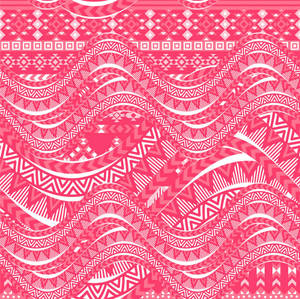 Pink Tribal Pattern Wallpaper