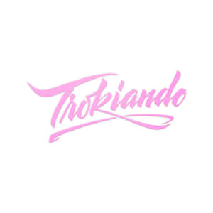 Pink Trokiando Script Logo Wallpaper