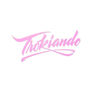 Pink Trokiando Script Logo Wallpaper