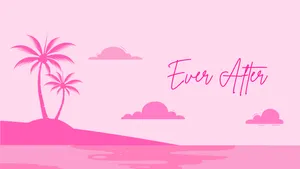 Pink Tropical Paradise Ever After Wallpaper