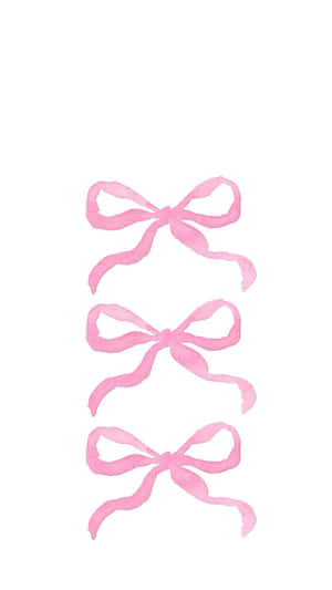 Pink Watercolor Bows Vertical Wallpaper