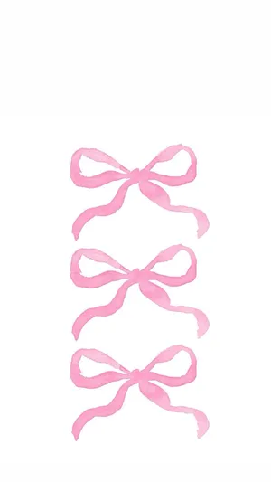 Pink Watercolor Bows Vertical Wallpaper