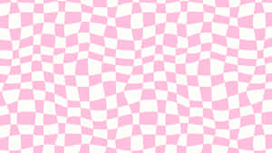 Pink Wavy Checkerboard Pattern Wallpaper