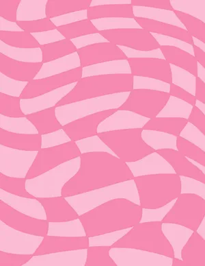 Pink Wavy Checkered Pattern Wallpaper
