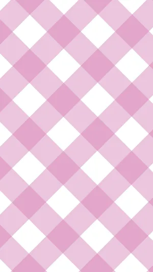 Pink White Checkerboard Pattern Wallpaper