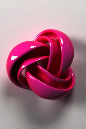 Pink3 D Knot Abstract Wallpaper