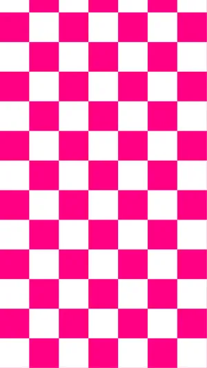 Pinkand White Checkerboard Pattern Wallpaper