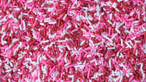 Pinkand White Sprinkles Texture Wallpaper