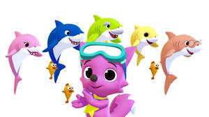 Pinkfong Baby Shark 3d Art Wallpaper