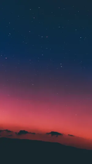 Pinkish Orange Starry Sky Ios 12 Wallpaper