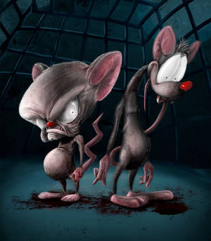 Pinky And The Brain Dark Art Wallpaper