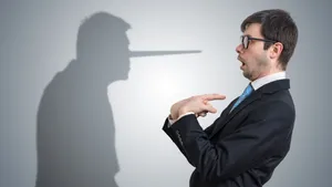 Pinocchio Effect Businessman Lying Wallpaper