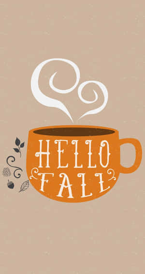 Pinterest Autumn Hello Fall Orange Mug Wallpaper