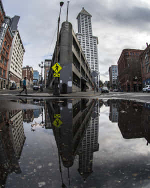 Pioneer Square Seattle Reflection Wallpaper