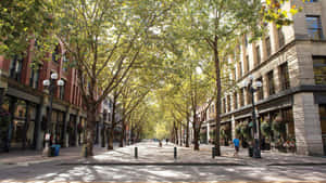 Pioneer Square Seattle Sunny Day Wallpaper