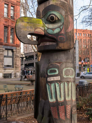 Pioneer Square Totem Pole Seattle Wallpaper